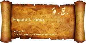 Huppert Emma névjegykártya