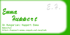 emma huppert business card